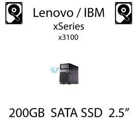 200GB 2.5" dedykowany dysk serwerowy SATA do serwera Lenovo / IBM System x3100, SSD Enterprise , 300MB/s - 43W7718