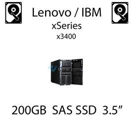 200GB 3.5" dedykowany dysk serwerowy SAS do serwera Lenovo / IBM System x3400, SSD Enterprise , 600MB/s - 00W1306