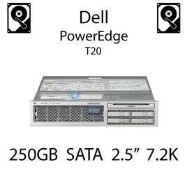 250GB 2.5" dedykowany dysk serwerowy SATA do serwera Dell PowerEdge T20, HDD Enterprise 7.2k, 6GB/s - HC79N (REF)