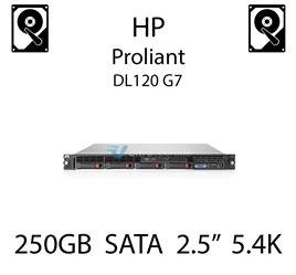 250GB 2.5" dedykowany dysk serwerowy SATA do serwera HP ProLiant DL120 G7, HDD Enterprise 5.4k, 3GB/s - 460426-001