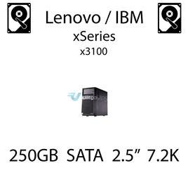 250GB 2.5" dedykowany dysk serwerowy SATA do serwera Lenovo / IBM System x3100, HDD Enterprise 7.2k, 600MB/s - 81Y9722