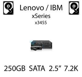 250GB 2.5" dedykowany dysk serwerowy SATA do serwera Lenovo / IBM System x3455, HDD Enterprise 7.2k, 600MB/s - 81Y9722