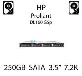 250GB 3.5" dedykowany dysk do serwera HP ProLiant DL160 G5p, HDD Enterprise 7.2k, 3GB/s - 458939-B21