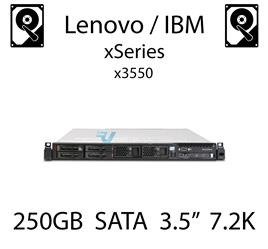 250GB 3.5" dedykowany dysk serwerowy SATA do serwera Lenovo / IBM System x3550, HDD Enterprise 7.2k, 300MB/s - 39M4526