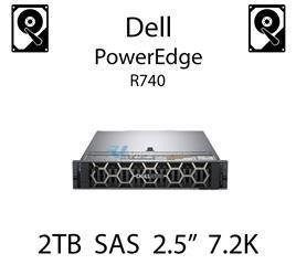 2TB 2.5" dedykowany dysk serwerowy SAS do serwera Dell PowerEdge R740, HDD Enterprise 7.2k, 12Gbps - 400-ATJU (REF)