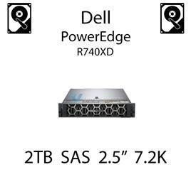 2TB 2.5" dedykowany dysk serwerowy SAS do serwera Dell PowerEdge R740xd, HDD Enterprise 7.2k, 12Gbps - 400-ATJU (REF)