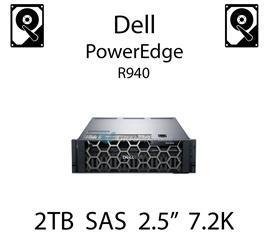 2TB 2.5" dedykowany dysk serwerowy SAS do serwera Dell PowerEdge R940, HDD Enterprise 7.2k, 12Gbps - 400-ATJU (REF)