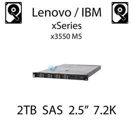 2TB 2.5" dedykowany dysk serwerowy SAS do serwera Lenovo / IBM System x3550 M5, HDD Enterprise 7.2k, 600MB/s - 00NA496