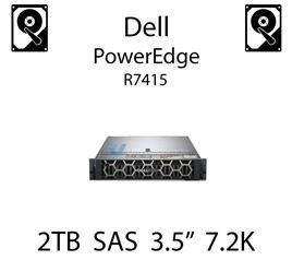 2TB 3.5" dedykowany dysk serwerowy SAS do serwera Dell PowerEdge R7415, HDD Enterprise 7.2k, 12Gbps - 400-ATJX (REF)