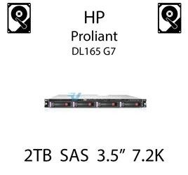 2TB 3.5" dedykowany dysk serwerowy SAS do serwera HP ProLiant DL165 G7, HDD Enterprise 7.2k, 6GB/s - 507616-B21