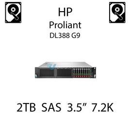 2TB 3.5" dedykowany dysk serwerowy SAS do serwera HP ProLiant DL388 G9, HDD Enterprise 7.2k, 6Gbps - 653948-001