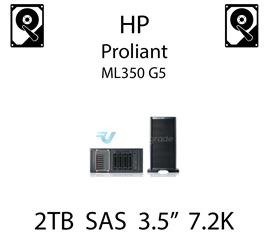 2TB 3.5" dedykowany dysk serwerowy SAS do serwera HP ProLiant ML350 G5, HDD Enterprise 7.2k, 6GB/s - 507616-B21