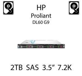 2TB 3.5" dedykowany dysk serwerowy SAS do serwera HP Proliant DL60 G9, HDD Enterprise 7.2k, 6Gbps - 652757-B21 (REF)