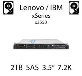 2TB 3.5" dedykowany dysk serwerowy SAS do serwera Lenovo / IBM System x3550, HDD Enterprise 7.2k, 600MB/s - 00W1533