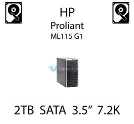 2TB 3.5" dedykowany dysk serwerowy SATA do serwera HP ProLiant ML115 G1, HDD Enterprise 7.2k - 507772-B21