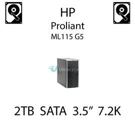 2TB 3.5" dedykowany dysk serwerowy SATA do serwera HP ProLiant ML115 G5, HDD Enterprise 7.2k - 507772-B21