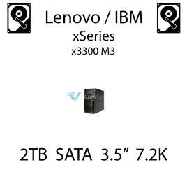 2TB 3.5" dedykowany dysk serwerowy SATA do serwera Lenovo / IBM System x3300 M3, HDD Enterprise 7.2k, 300MB/s - 42D0782