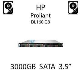 3000GB 3.5" dedykowany dysk serwerowy SATA do serwera HP ProLiant DL160 G8, HDD Enterprise 7.2k, 6Gbps - 628061-B21 (REF)