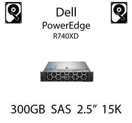 300GB 2.5" dedykowany dysk serwerowy SAS do serwera Dell PowerEdge R740xd, HDD Enterprise 15k, 12Gbps - 400-ATII (REF)