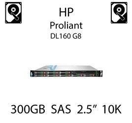 300GB 2.5" dedykowany dysk serwerowy SAS do serwera HP ProLiant DL160 G8, HDD Enterprise 10k, 6Gbps - 653955-001 (REF)