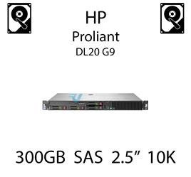 300GB 2.5" dedykowany dysk serwerowy SAS do serwera HP ProLiant DL20 G9, HDD Enterprise 10k, 12Gbps - 785410-001