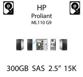 300GB 2.5" dedykowany dysk serwerowy SAS do serwera HP ProLiant ML110 G9, HDD Enterprise 15k - 653960-001