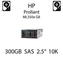 300GB 2.5" dedykowany dysk serwerowy SAS do serwera HP ProLiant ML350e G8, HDD Enterprise 10k, 12Gbps - 785410-001 (REF)