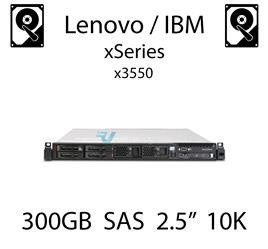 300GB 2.5" dedykowany dysk serwerowy SAS do serwera Lenovo / IBM System x3550, HDD Enterprise 10k, 600MB/s - 42D0637