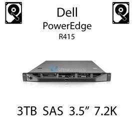 3TB 3.5" dedykowany dysk serwerowy SAS do serwera Dell PowerEdge R415, HDD Enterprise 7.2k, 6Gbps - 091K8T (REF)