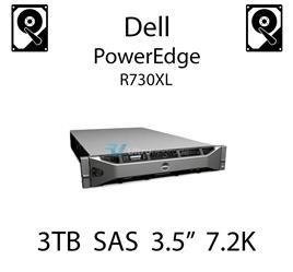 3TB 3.5" dedykowany dysk serwerowy SAS do serwera Dell PowerEdge R730XL, HDD Enterprise 7.2k, 6Gbps - 091K8T (REF)