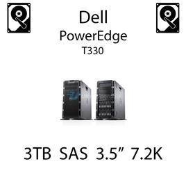 3TB 3.5" dedykowany dysk serwerowy SAS do serwera Dell PowerEdge T330, HDD Enterprise 7.2k, 6Gbps - 091K8T (REF)