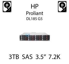 3TB 3.5" dedykowany dysk serwerowy SAS do serwera HP ProLiant DL185 G5, HDD Enterprise 7.2k, 6GB/s - 625140-001 (REF)