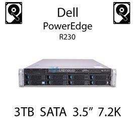 3TB 3.5" dedykowany dysk serwerowy SATA do serwera Dell PowerEdge R230, HDD Enterprise 7.2k, 600MB/s - HHD4K (REF)