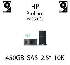 450GB 2.5" dedykowany dysk serwerowy SAS do serwera HP ProLiant ML350 G6, HDD Enterprise 10k - 581310-001