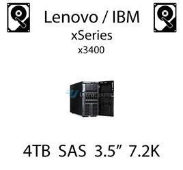 4TB 3.5" dedykowany dysk serwerowy SAS do serwera Lenovo / IBM System x3400, HDD Enterprise 7.2k, 600MB/s - 00W1543