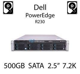 500GB 2.5" dedykowany dysk serwerowy SATA do serwera Dell PowerEdge R230, HDD Enterprise 7.2k, 300MB/s - J770N (REF)
