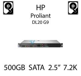 500GB 2.5" dedykowany dysk serwerowy SATA do serwera HP ProLiant DL20 G9, HDD Enterprise 7.2k, 6Gbps - 656107-001