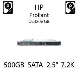 500GB 2.5" dedykowany dysk serwerowy SATA do serwera HP ProLiant DL320e G8, HDD Enterprise 7.2k, 6Gbps - 655708-B21   (REF)