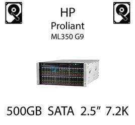 500GB 2.5" dedykowany dysk serwerowy SATA do serwera HP Proliant ML350 G9, HDD Enterprise 7.2k, 6Gbps - 656107-001