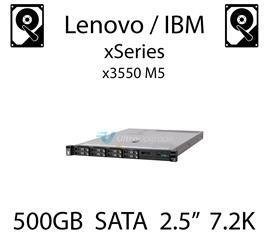 500GB 2.5" dedykowany dysk serwerowy SATA do serwera Lenovo / IBM System x3550 M5, HDD Enterprise 7.2k, 600MB/s - 00AJ136 (REF)