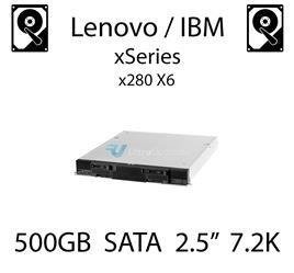 500GB 2.5" dedykowany dysk serwerowy SATA do serwera Lenovo / IBM xSeries x280 X6, HDD Enterprise 7.2k, 600MB/s - 00AJ136 (REF)