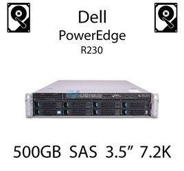 500GB 3.5" dedykowany dysk serwerowy SAS do serwera Dell PowerEdge R230, HDD Enterprise 7.2k, 6Gbps - U717K (REF)