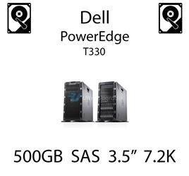 500GB 3.5" dedykowany dysk serwerowy SAS do serwera Dell PowerEdge T330, HDD Enterprise 7.2k, 6Gbps - U717K (REF)