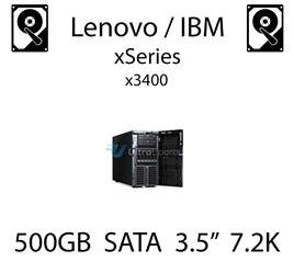 500GB 3.5" dedykowany dysk serwerowy SATA do serwera Lenovo / IBM System x3400, HDD Enterprise 7.2k, 600MB/s - 81Y9786