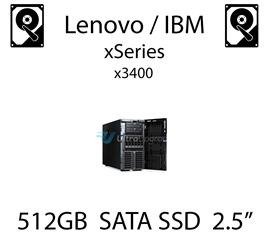 512GB 2.5" dedykowany dysk serwerowy SATA do serwera Lenovo / IBM System x3400, SSD Enterprise , 600MB/s - 49Y5844