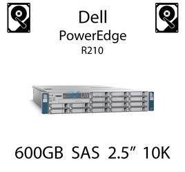 600GB 2.5" dedykowany dysk serwerowy SAS do serwera Dell PowerEdge R210, HDD Enterprise 10k - 6W3V5 (REF)