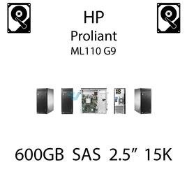 600GB 2.5" dedykowany dysk serwerowy SAS do serwera HP ProLiant ML110 G9, HDD Enterprise 15k, 12Gb/s - 759548-001