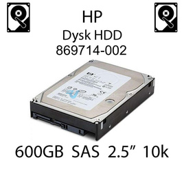 600GB 2.5" dysk serwerowy HP, SAS, HDD Enterprise 10k (REF) - 869714-002