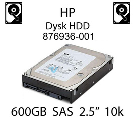 600GB 2.5" dysk serwerowy HP, SAS, HDD Enterprise 10k (REF) - 876936-001