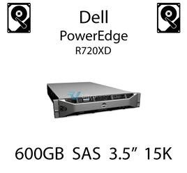 600GB 3.5" dedykowany dysk serwerowy SAS do serwera Dell PowerEdge R720XD, HDD Enterprise 15k, 6Gbps - J762N (REF)